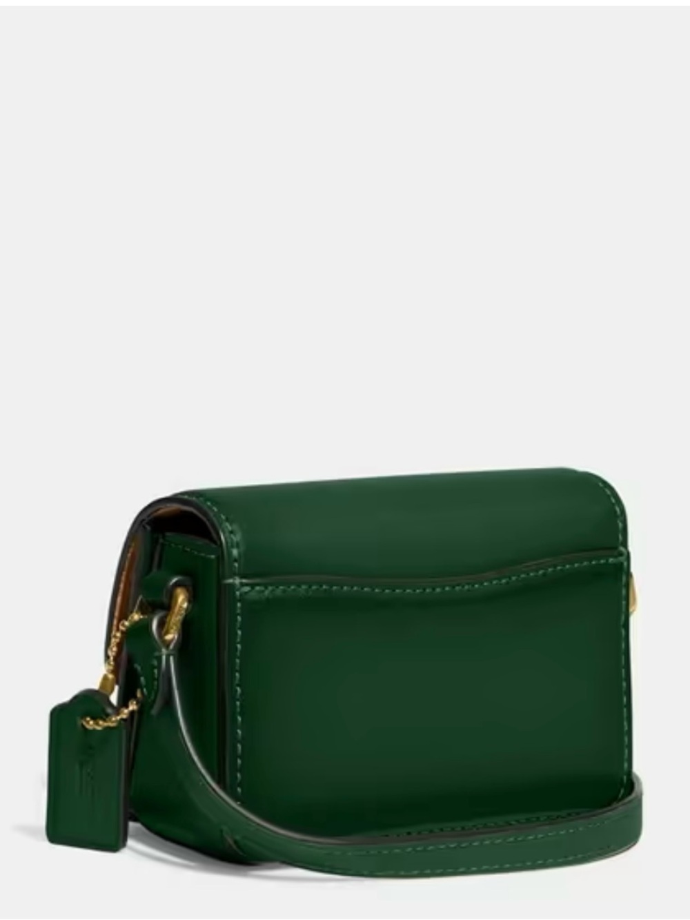 Coach Emerald Green Leather Crossbody with Gold C Turnlock - Picture 3 of 11